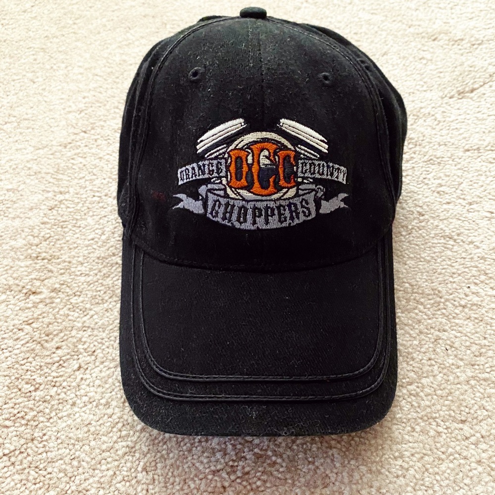 Black Orange County Choppers motorcycle hat